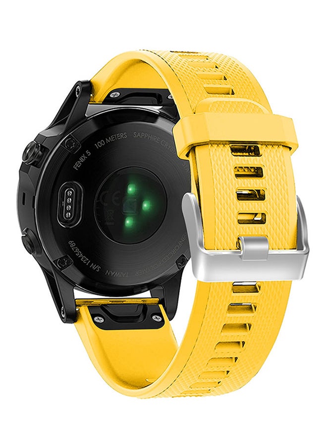 ISank Replacement Smart Watch Band For Garmin Fenix 5 Yellow  - Image 3
