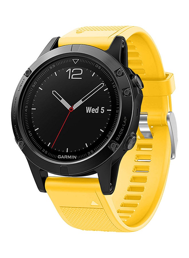 ISank Replacement Smart Watch Band For Garmin Fenix 5 Yellow  - Image 4