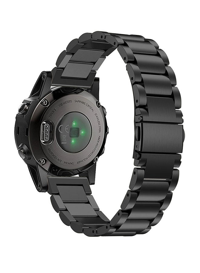 ISank Replacement Smart Watch Band For Garmin Fenix 5 GPS Black - Image 3