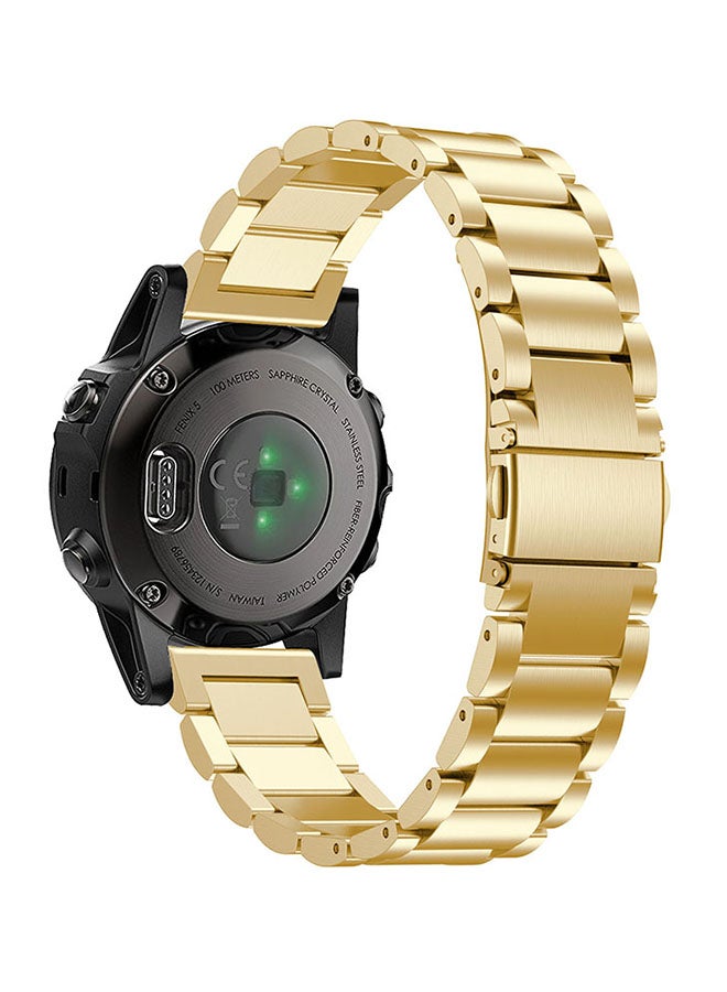 آيسانك سوار ساعة ذكية بديل لساعات جارمين فينيكس 5 GPS ذهبي - Image 3