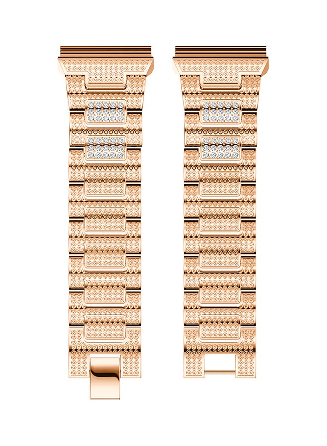 ISank Crystal Rhinestone Frame Smart Watch Band For Fitbit Blaze Rose Gold  - Image 3