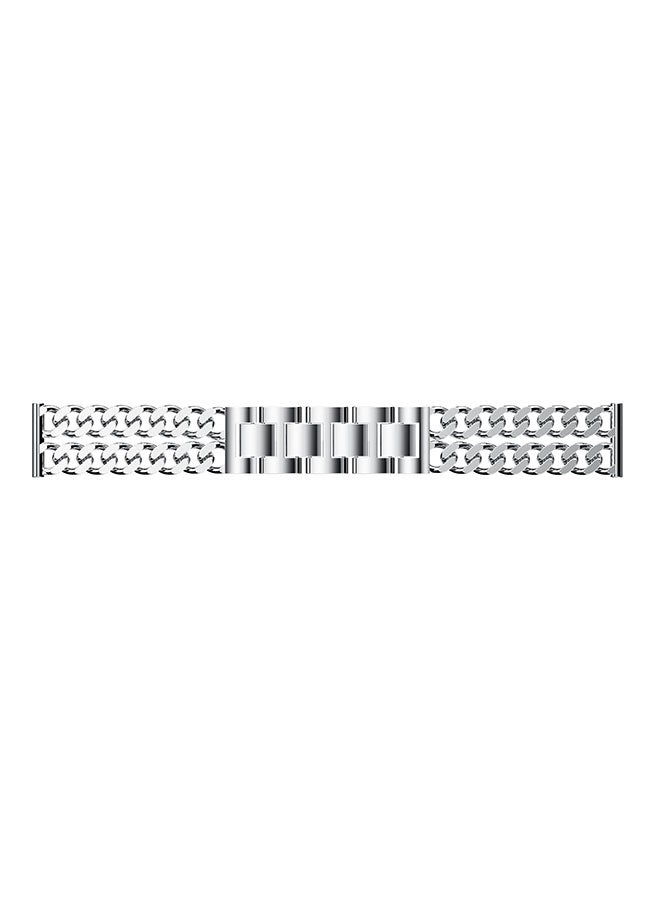 ISank Replacement Smart Watch Band With Frame For Fitbit Blaze Silver - Image 2