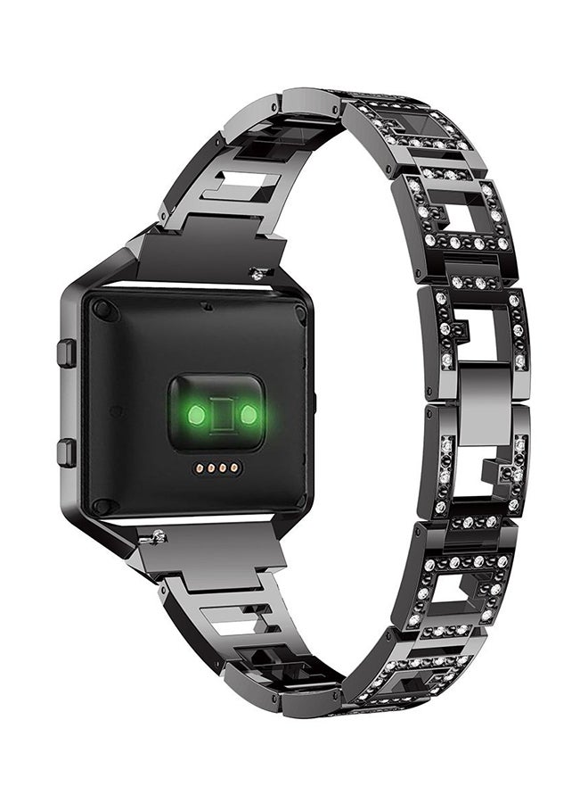 ISank Replacement Smart Watch Band With Frame For Fitbit Blaze Black - Image 3