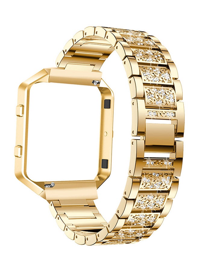 ISank Replacement Smart Watch Band For Fitbit Blaze Gold - Image 1