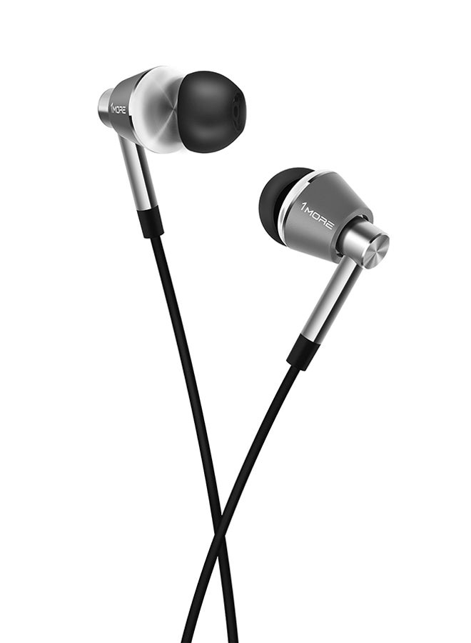 1MORE - Triple Driver In-Ear Headphone With Mic Grey/Silver/Black - Image 1