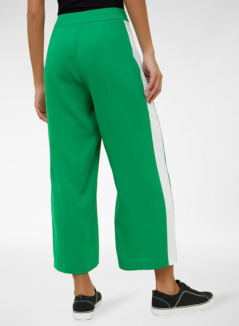 نيو لوك بنطال بقصة رجلين واسعتين مع خط جانبي أخضر - Image 2