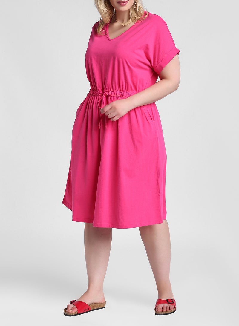 YOURS London Jersey T-Shirt Dress Pink - Image 1