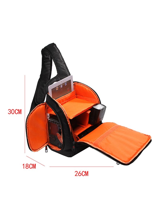 Crossbody Camera Bag For GoPro/SJCAM/Nikon/Canon/Xiaomi Xiaoyi YI/Apple/Samsung/Huawei Black/Orange  - Image 5