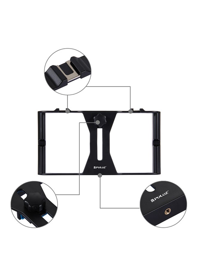 2-In-1 Video Rig And LED Studio Light Kit With Cold Shoe Tripod Head Black/Grey  - Image 4