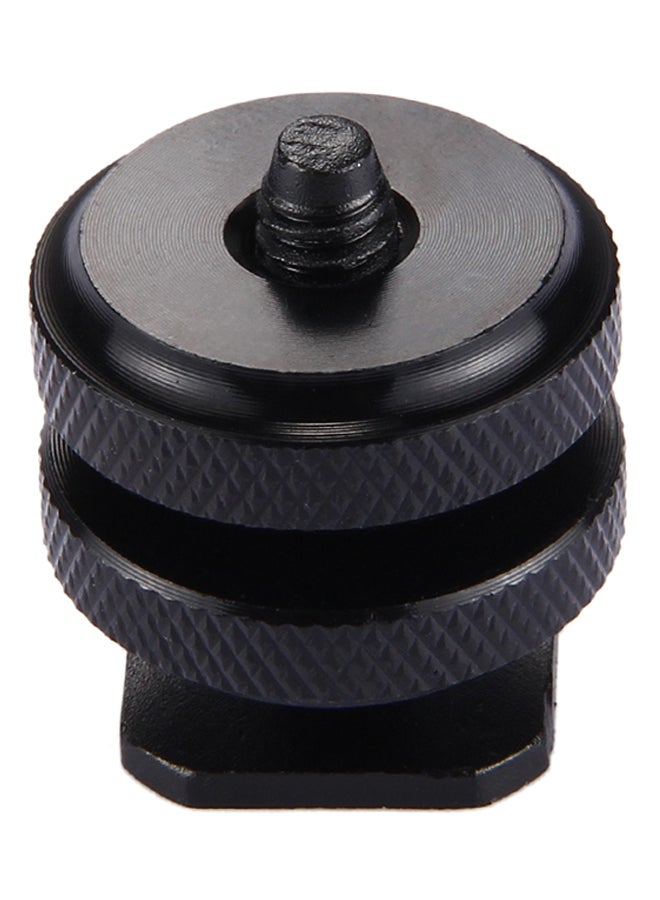 محول مسمار أعلى الكاميرا للاتصال بوحدة فلاش مع رأس مزدوج للكاميرا الرقمية بعدسة أحادية عاكسة/كاميرا جو برو HERO5 /4 /3+ /3 /2 /1 أسود - Image 1