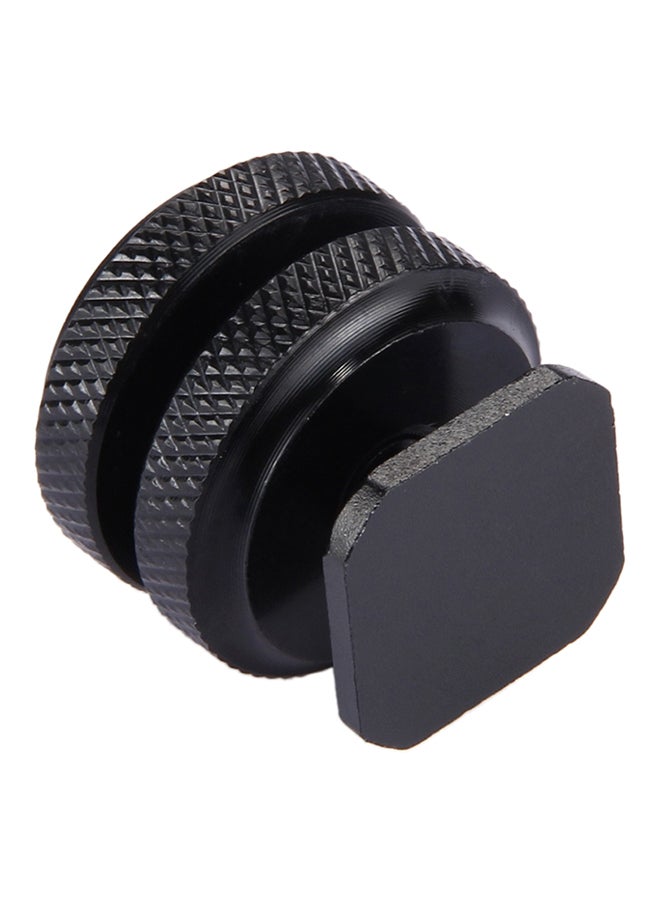 محول مسمار أعلى الكاميرا للاتصال بوحدة فلاش مع رأس مزدوج للكاميرا الرقمية بعدسة أحادية عاكسة/كاميرا جو برو HERO5 /4 /3+ /3 /2 /1 أسود - Image 2