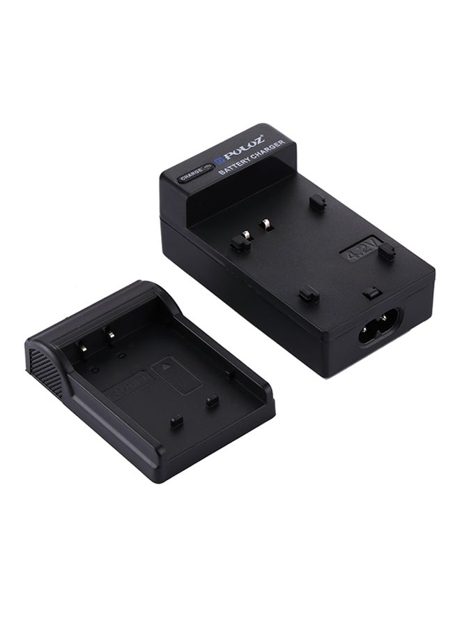 Generic - EU Plug Battery Charger With Cable For Sony NP-BG1 Battery Black - Image 1