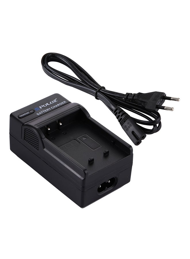 Generic - EU Plug Battery Charger With Cable For Sony NP-BG1 Battery Black - Image 1
