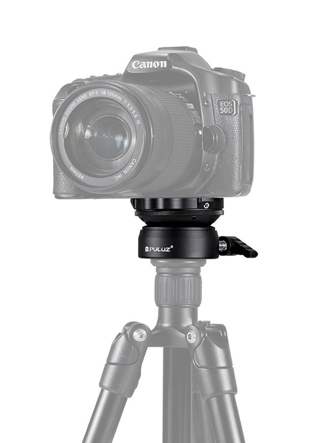 Professional Tripod Leveling Head Base With Bubble Level Black - Image 4