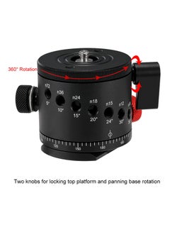 Generic Panoramic Indexing Rotator Ball Head For Camera Tripod Head Black  - Image 3
