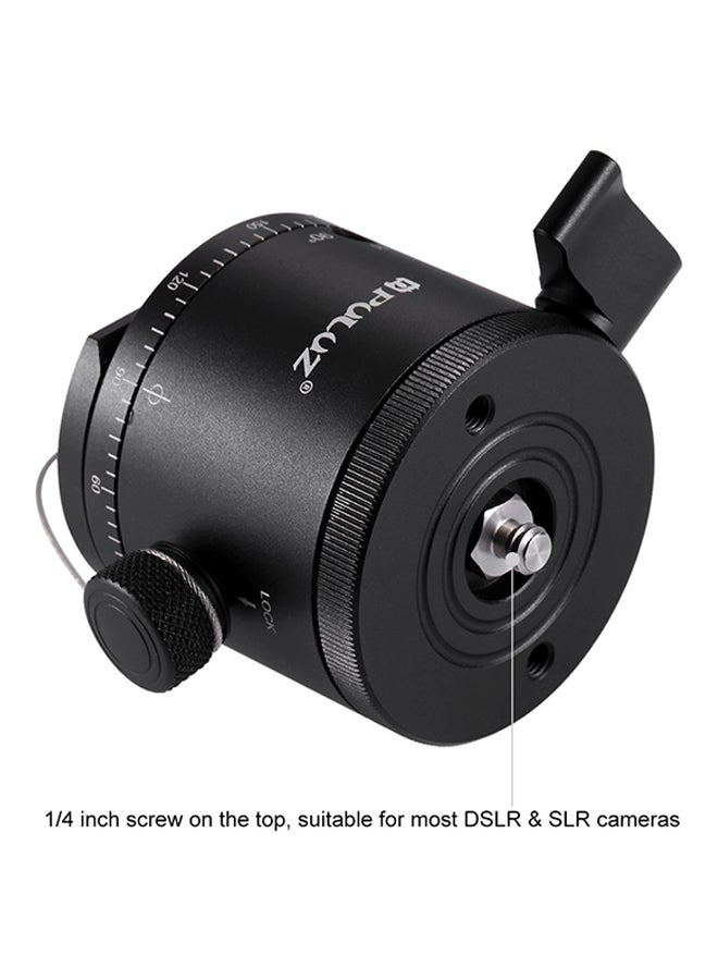 Panoramic Indexing Rotator Ball Head For Camera Tripod Head Black