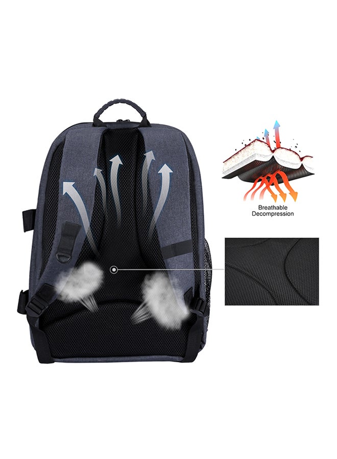 Waterproof Camera Backpack Grey/Orange - Image 2