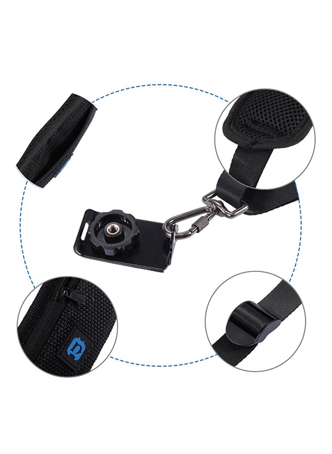 Generic - Quick Release Single Shoulder Camera Neck Strap With Hook For SLR/DSLR Black - Image 1