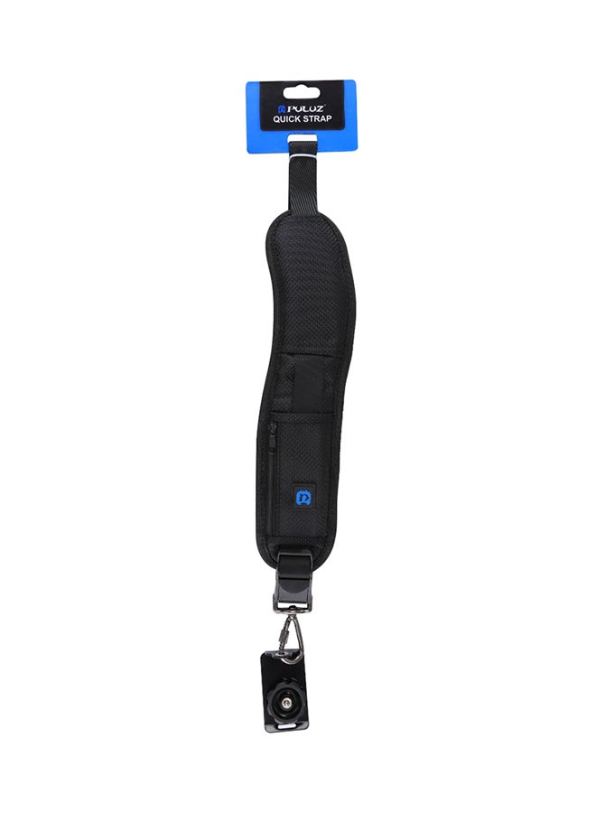 Generic - Quick Release Single Shoulder Camera Neck Strap With Hook For SLR/DSLR Black - Image 1
