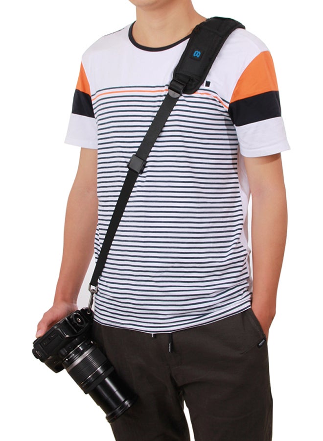 Generic - Quick Release Single Shoulder Camera Neck Strap With Hook For SLR/DSLR Black - Image 1