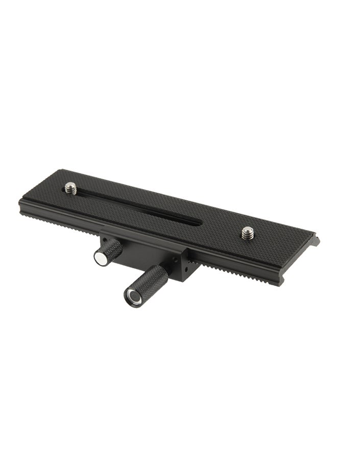 2-Way Macro Focus Rail Slider Tripod Head Plate Black - Image 1