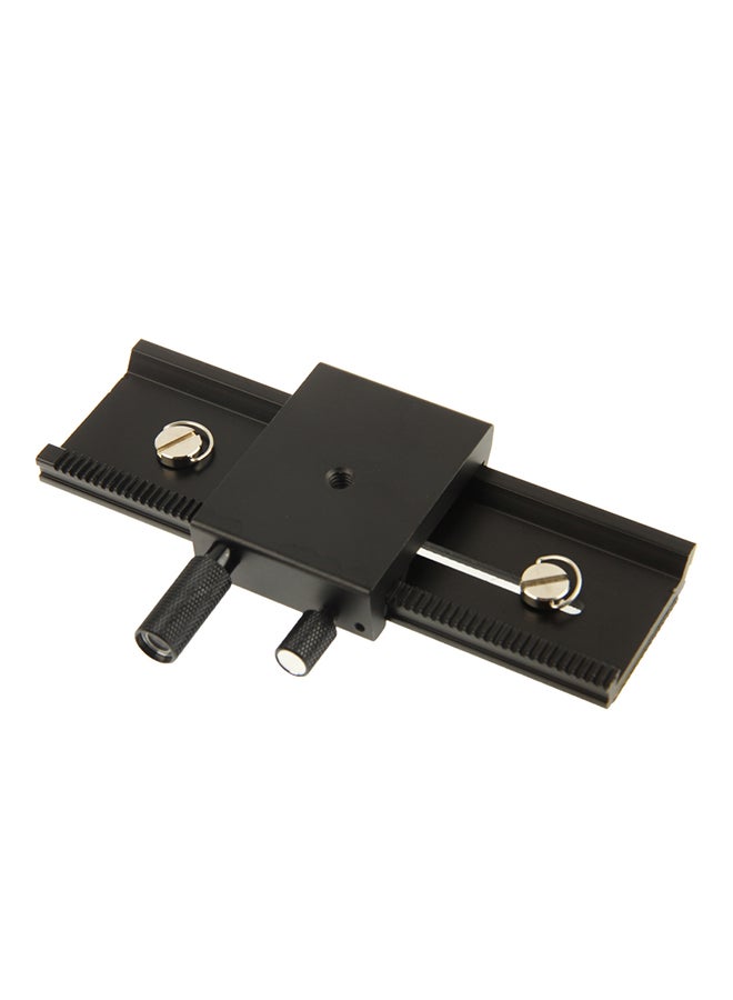 2-Way Macro Focus Rail Slider Tripod Head Plate Black - Image 2