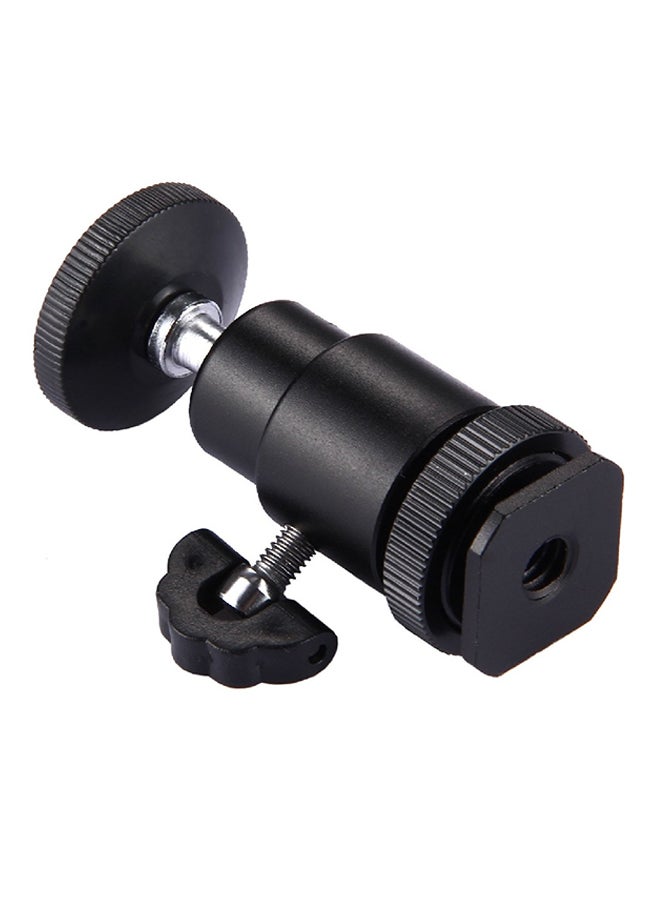 Hot Shoe Tripod Heads With Male Screw Adapter Black/Silver  - Image 3