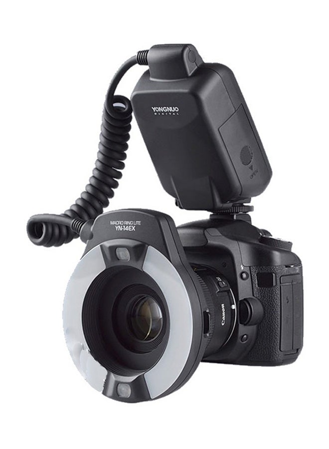Macro Ring Speedlite Flash For Canon EOS DLSR 5D Mark Black  - Image 1