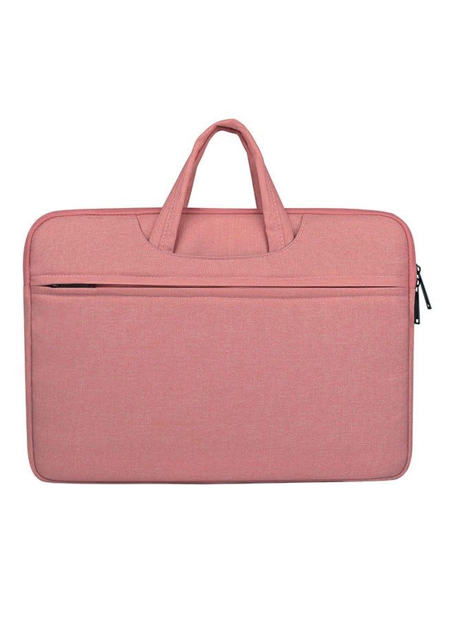 Polyester Laptop Bag For Macbook With Handle Pink
