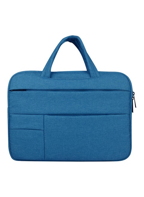 Polyester Laptop Bag For Macbook With Handle Blue