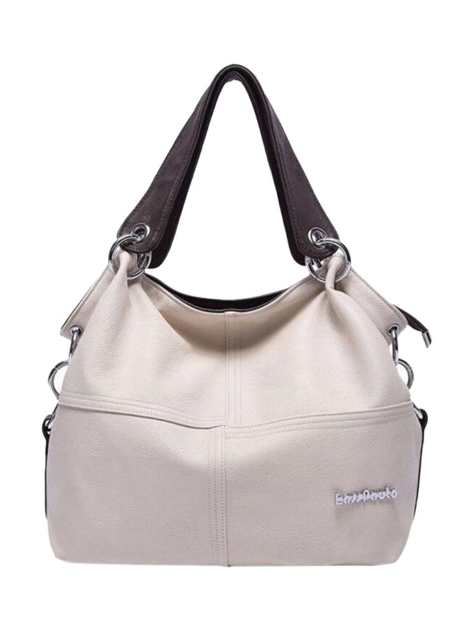 Generic - Zippered Closure Hobo Bag Beige - Image 1