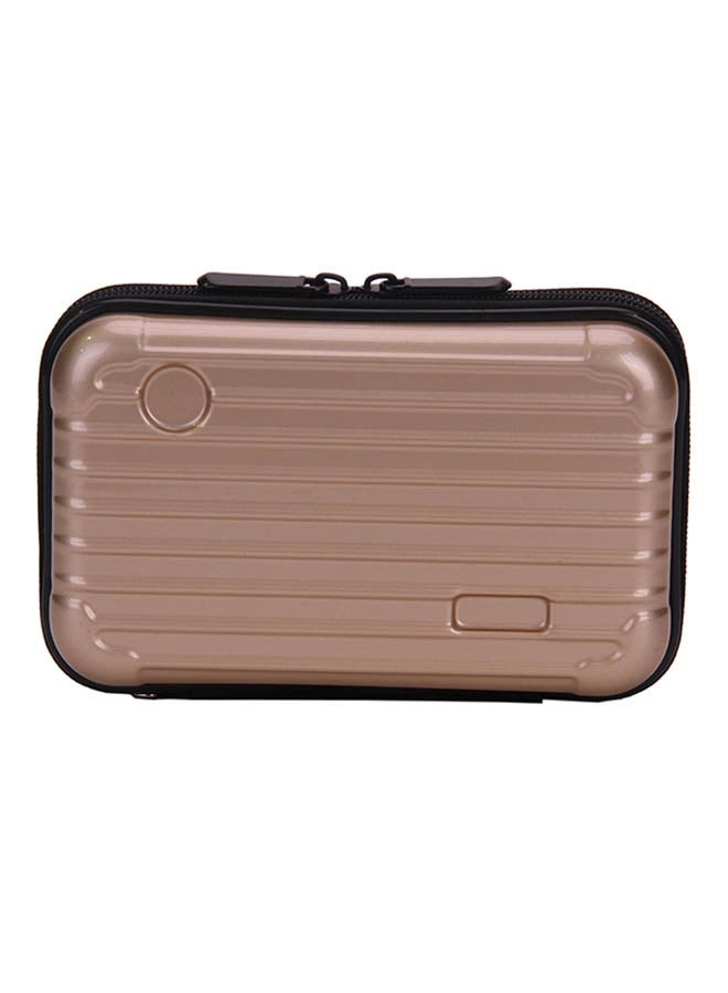 YUEJIN Plastic Zip Closure Makeup Bag Rose Gold - Image 1