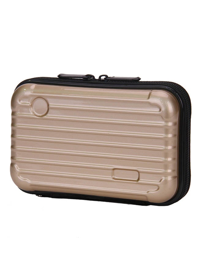 YUEJIN Plastic Zip Closure Makeup Bag Rose Gold - Image 2