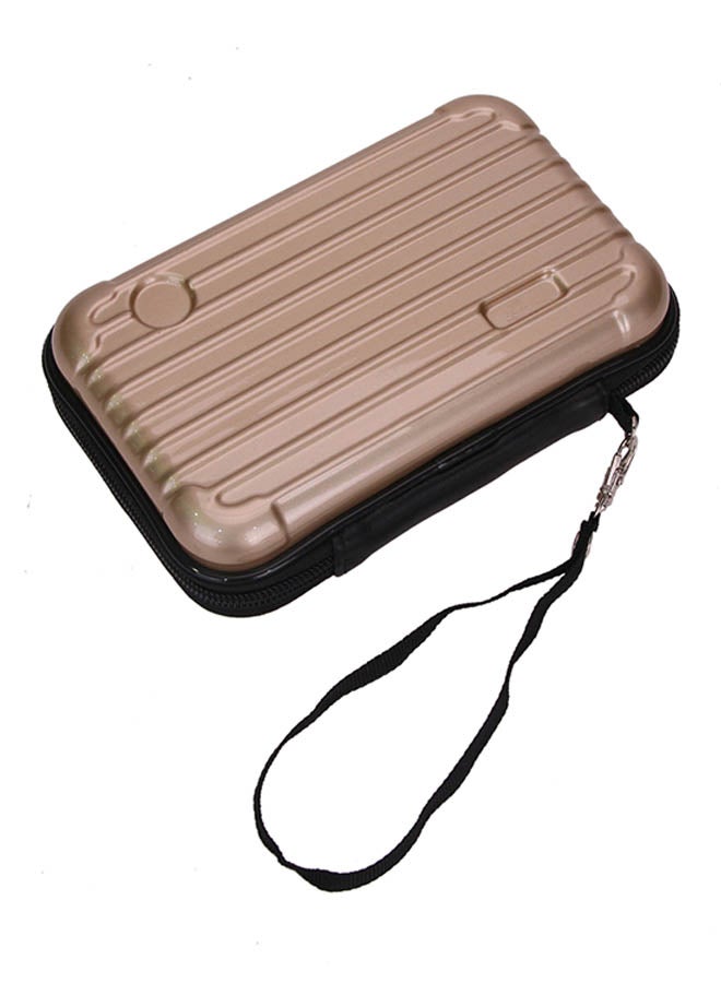 YUEJIN Plastic Zip Closure Makeup Bag Rose Gold - Image 3