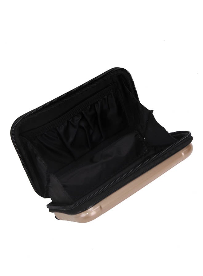 YUEJIN Plastic Zip Closure Makeup Bag Rose Gold - Image 5