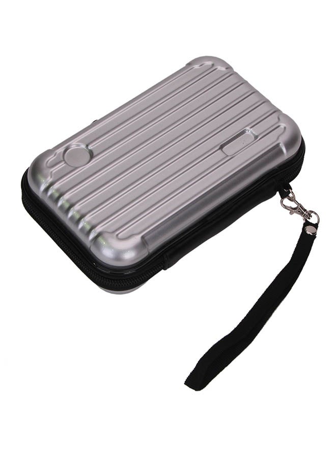 YUEJIN Plastic Zip Closure Makeup Bag Silver - Image 3