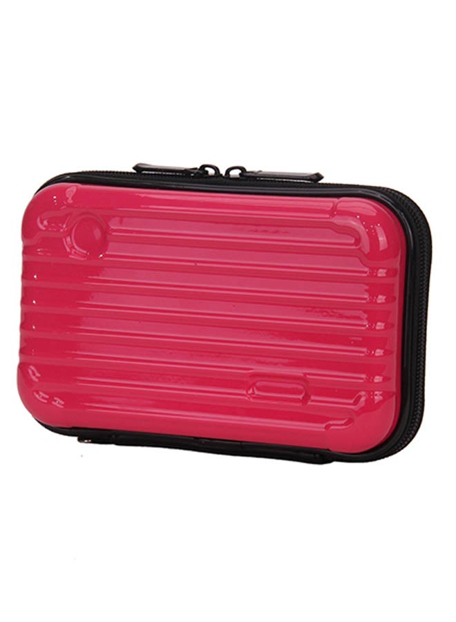 YUEJIN Plastic Zip Closure Makeup Bag Pink - Image 2