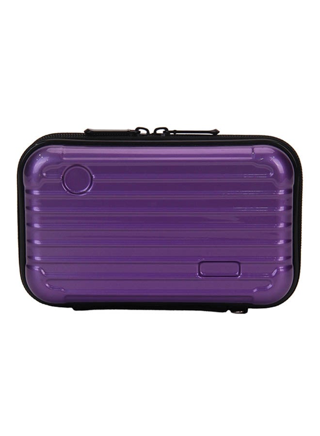 YUEJIN Plastic Zip Closure Makeup Bag Purple - Image 1