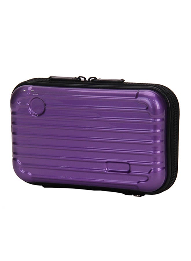 YUEJIN Plastic Zip Closure Makeup Bag Purple - Image 2
