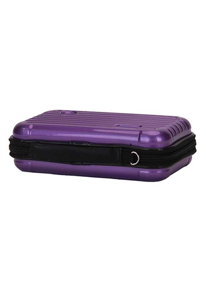 YUEJIN Plastic Zip Closure Makeup Bag Purple - Image 4