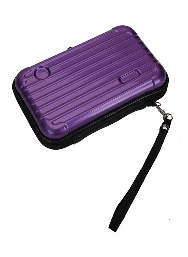 YUEJIN Plastic Zip Closure Makeup Bag Purple - Image 3