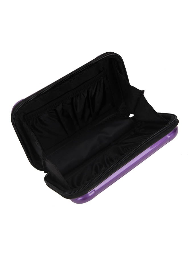 YUEJIN Plastic Zip Closure Makeup Bag Purple - Image 5