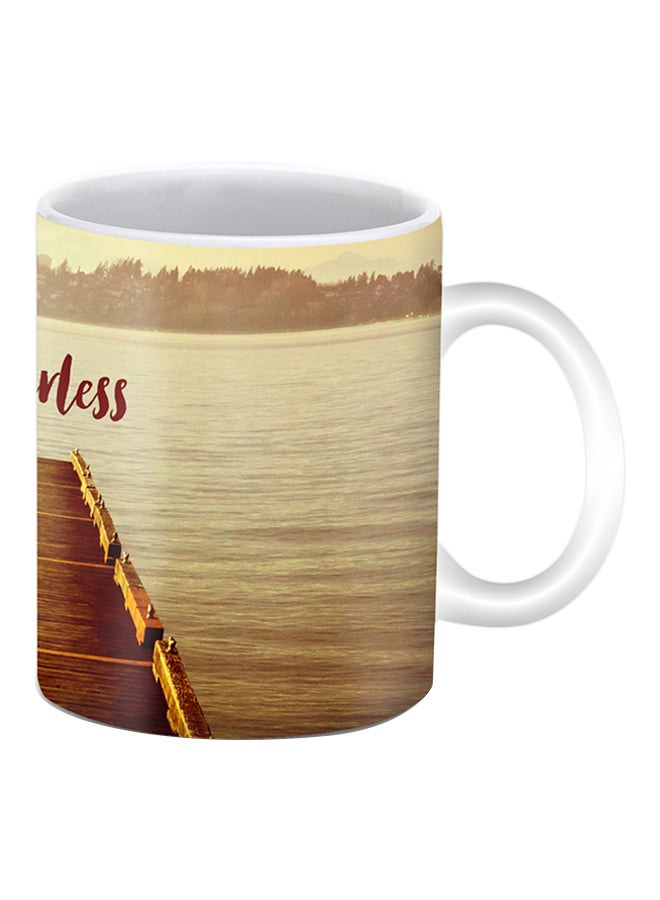 Stylizedd Be Fearless Premium Design Printed Mug Brown - Image 1