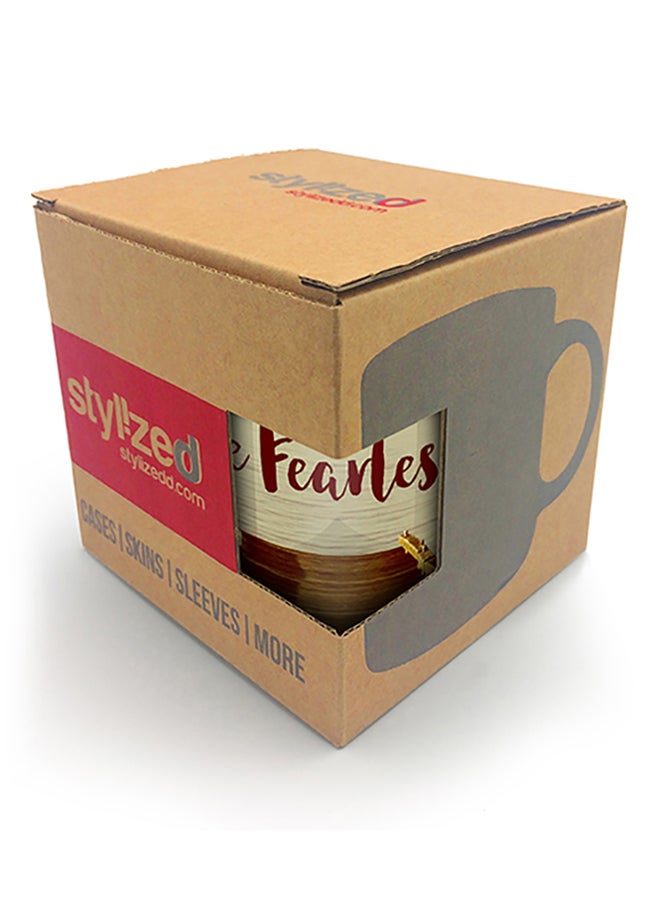 Stylizedd Be Fearless Premium Design Printed Mug Brown - Image 3
