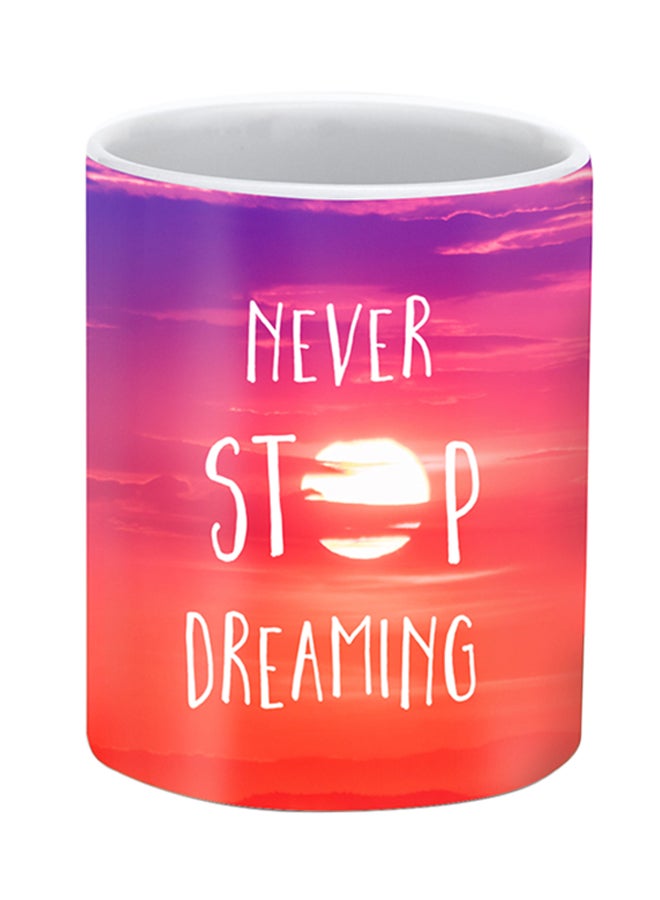 ستايلايزد كوب بتصميم نيفير ستوب دريمينج مطبوع وردي / بنفسجي / أبيض - Image 2