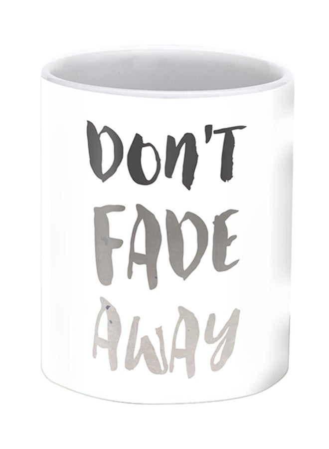 ستايلايزد كوب بتصميم دونت فيد أوي مطبوع أبيض - Image 2