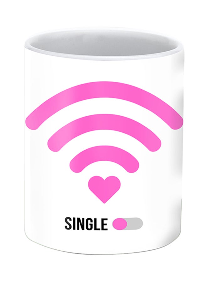 Stylizedd She’s Single Premium Design Printed Mug White - Image 2