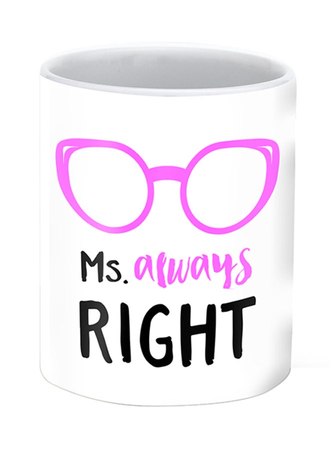 Stylizedd Mr. Always Right Premium Design Printed Mug White  - Image 2