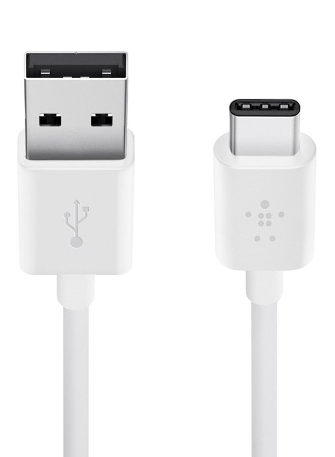 belkin Type C To USB A 2.0 Sync/Charge 3A USB Cable White  - Image 1