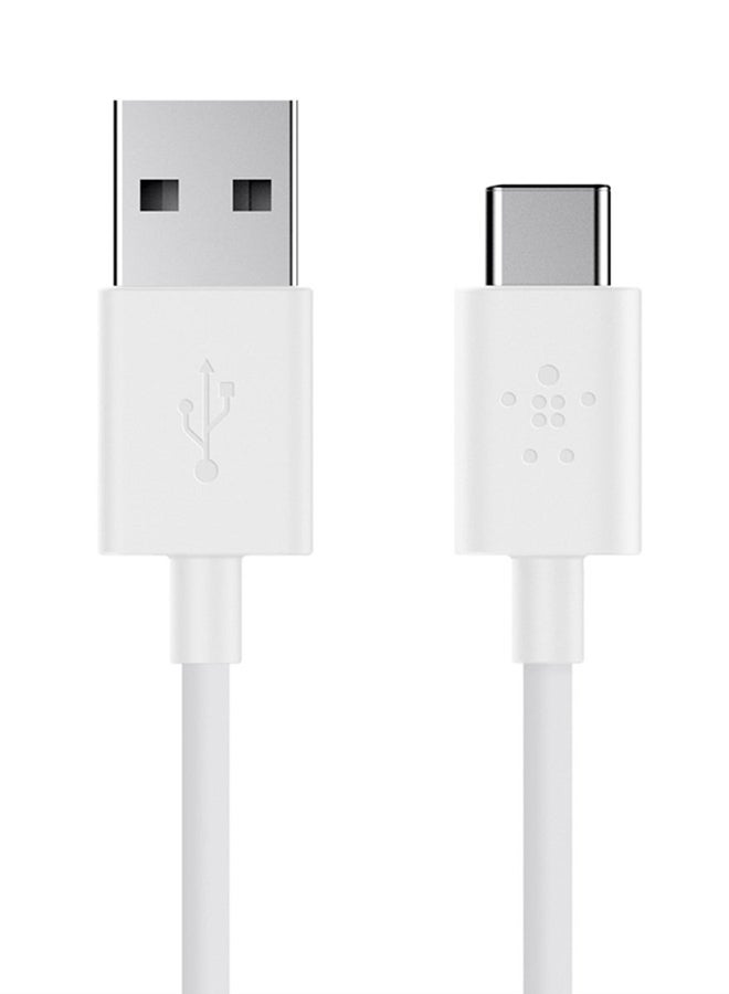 belkin Type C To USB A 2.0 Sync/Charge 3A USB Cable White  - Image 2